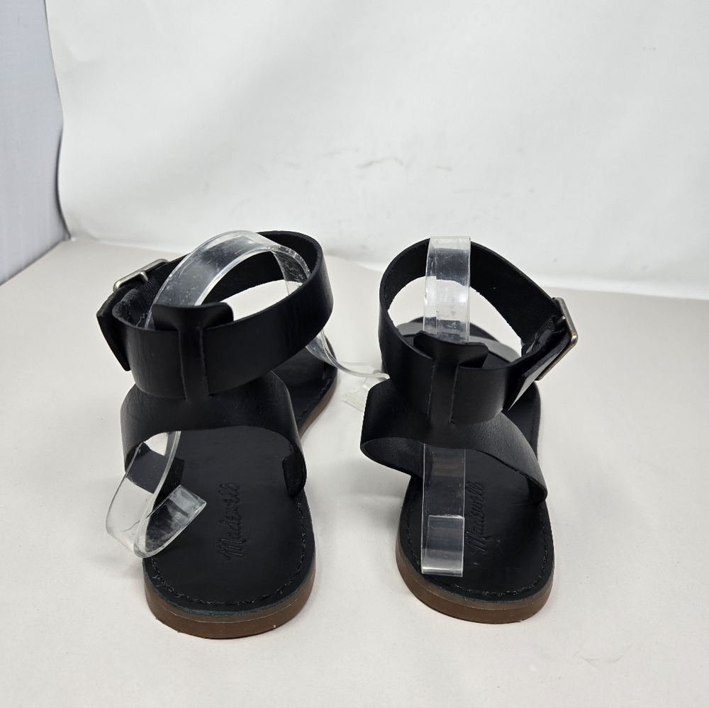 Madewell The Boardwalk Ankle Strap Womens Sandels Sz 11 Black Leather Adj. - Picture 5 of 11